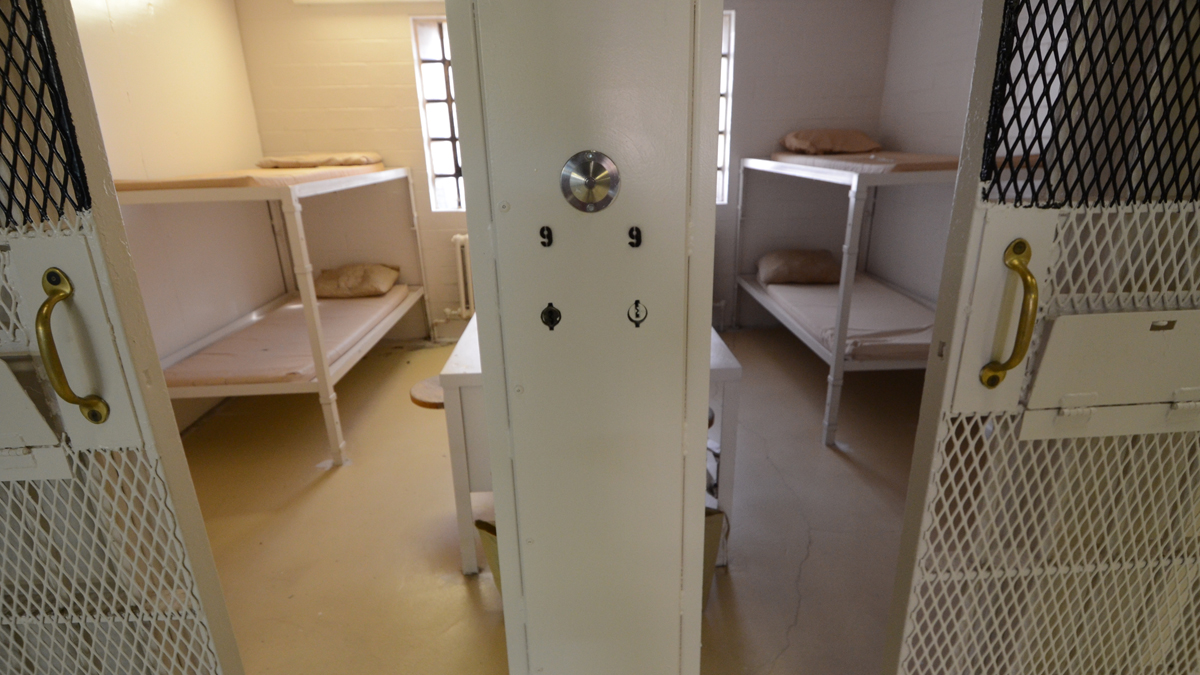 Cells in a newly cleared wing at the State Correctional Institution at Camp Hill