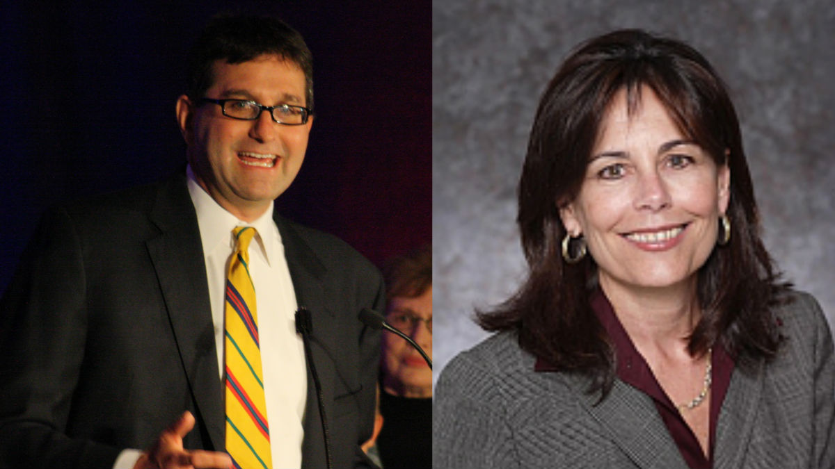 (left: Mark Eichmann/WHYY; right: photo courtesy Delaware.gov)
