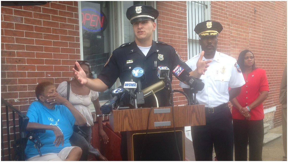  Cpl. Mark Ivey of the Wilmington Police Dept. (Nichelle Polston/WHYY) 