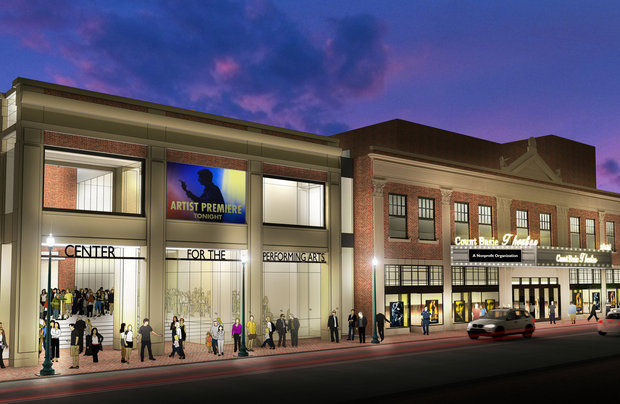  An artist's rendering of the Count Basie Theatre renovation.  