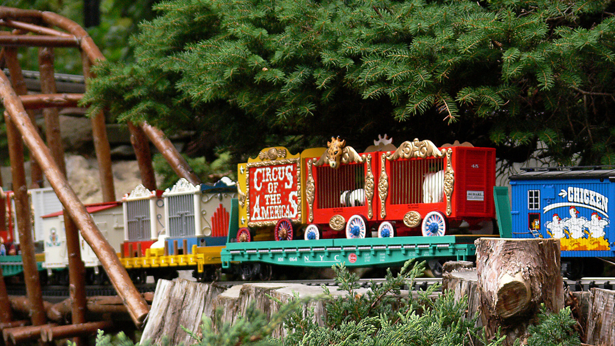 Catch Circus Week at Morris Arboretum. The summer garden railway