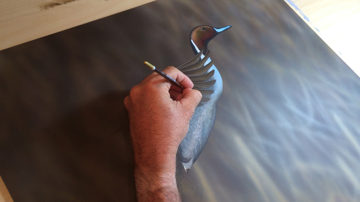  Aritst Richard Clifton at work in his studio (Brian Drouin/NewsWorks) 