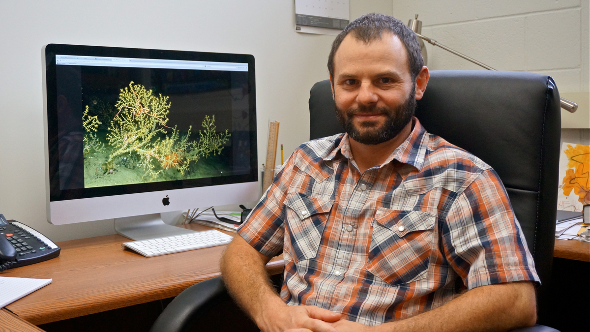  Erik E. Cordes, associate professor of biology at Temple University is a marine ecologist specializing in deep sea ecosystems.(Jessica McDonald/WHYY) 