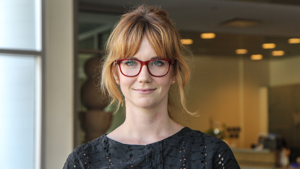  Corinne Warnshuis is executive director of Girl Develop It, a nonprofit that helps women learn web and software development. (Kimberly Paynter/WHYY) 