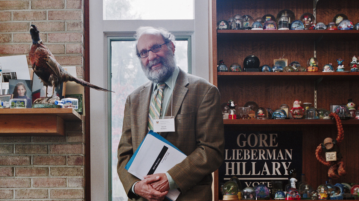  David Dobkin at home with some of his collected objects (Photo by Julian Germain) 