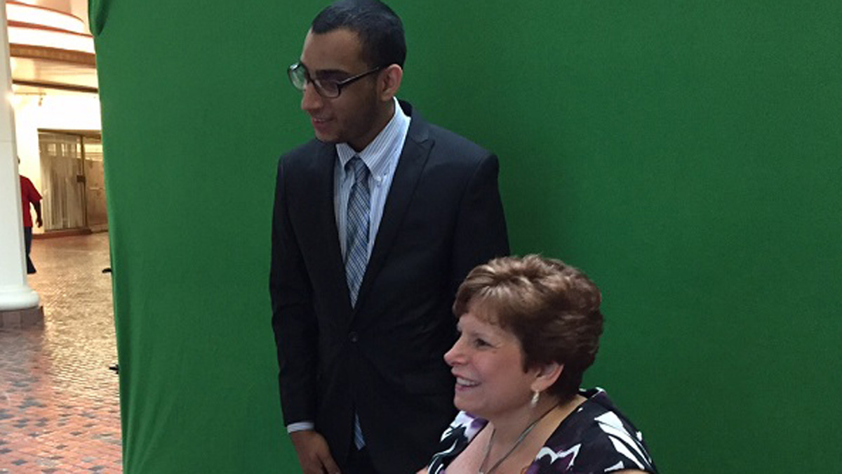  William Del Toro is lobbying for  more funding of a Pennsylvania office that helps people with disabilities find jobs that work for them by providing extras such as transportation, special workspace changes, and job coaching. (Mary Wilson/WHYY) 