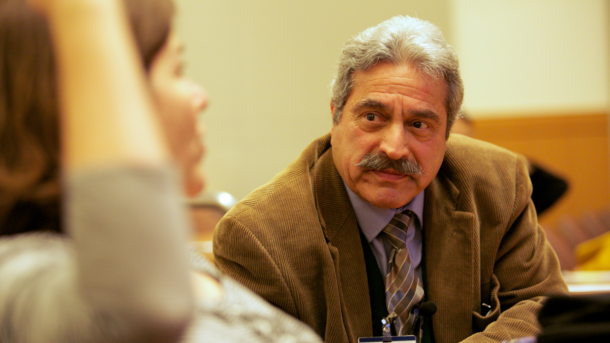 Mohammadreza Hojat Ph.D. discusses teaching empathy to medical students at Jefferson Medical School. (Nathaniel Hamilton/For Newsworks)