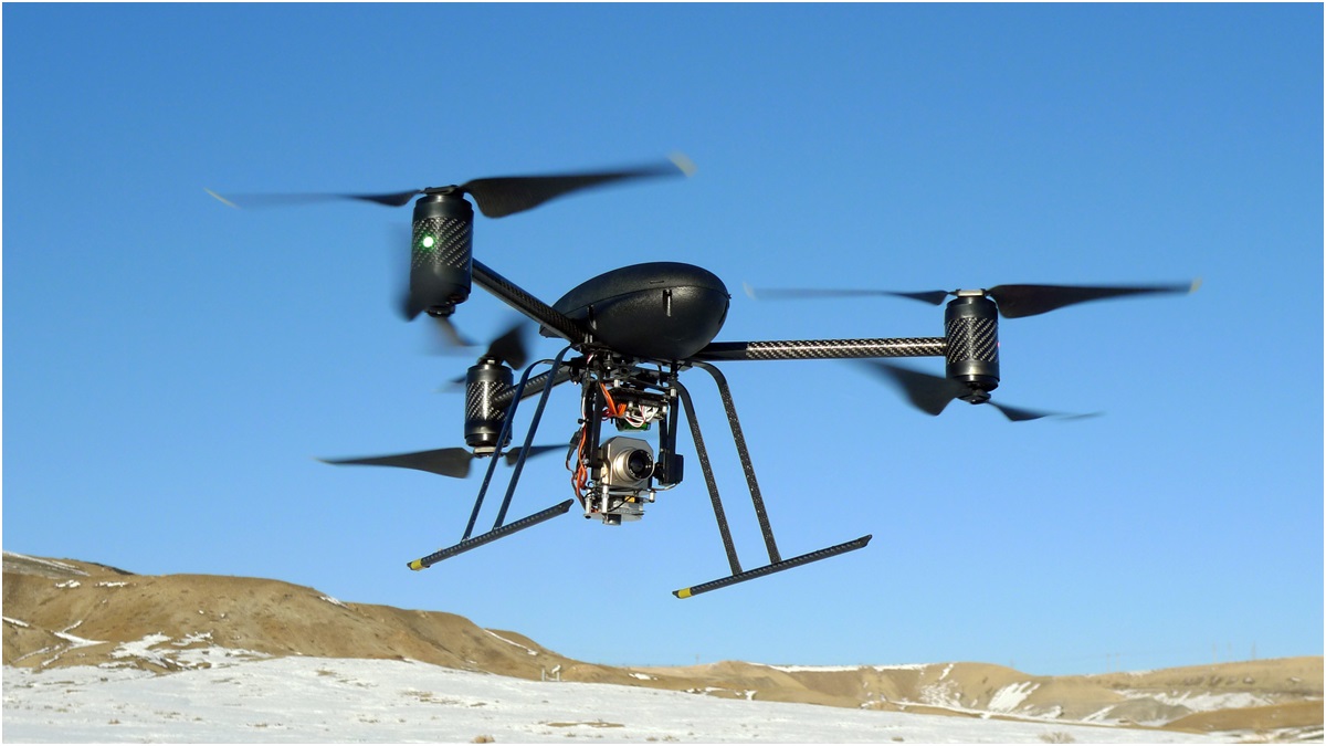 A drone in flight