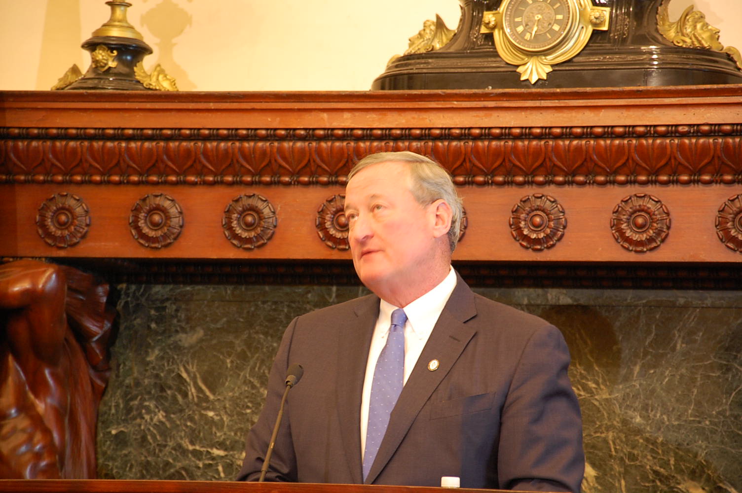 Mayor Kenney at City Hall (Tom MacDonald/WHYY)