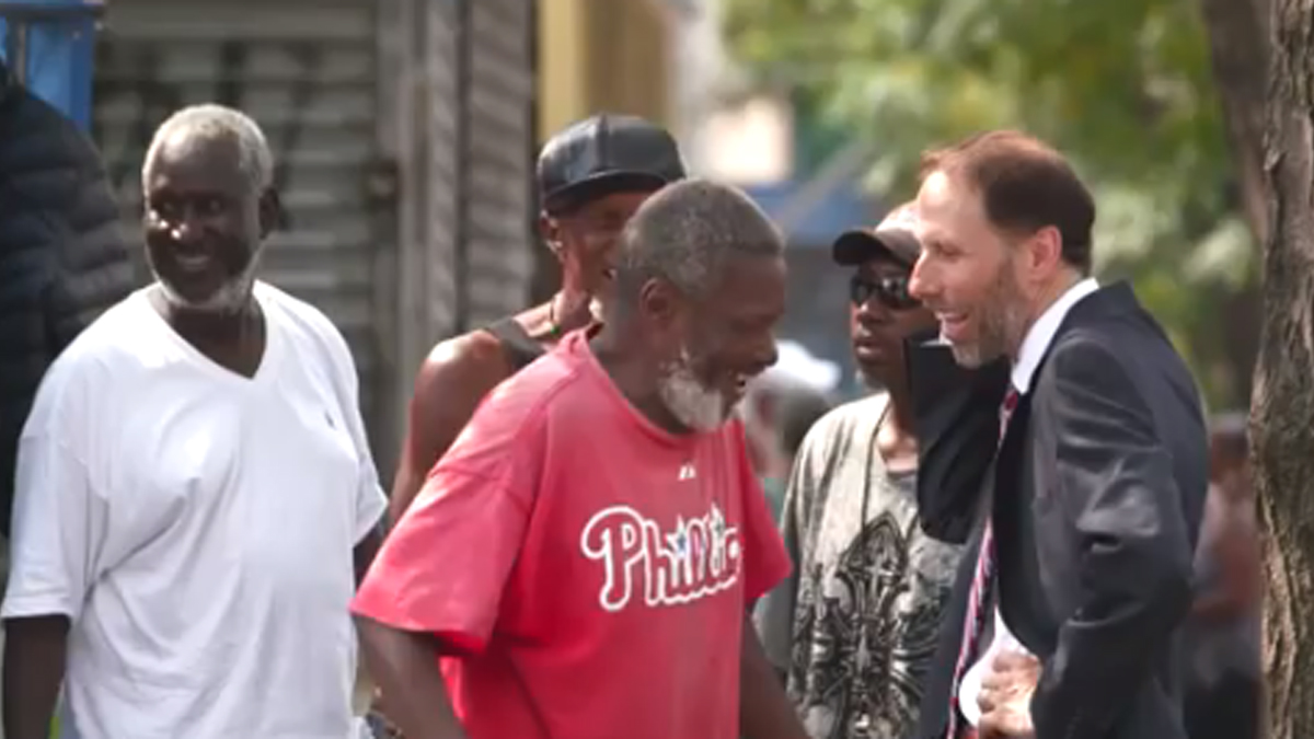  Coalition director Jeffrey Brenner visits patients and offers access to clinical services in Camden. (Electronic image via MacArthur Foundation video) 