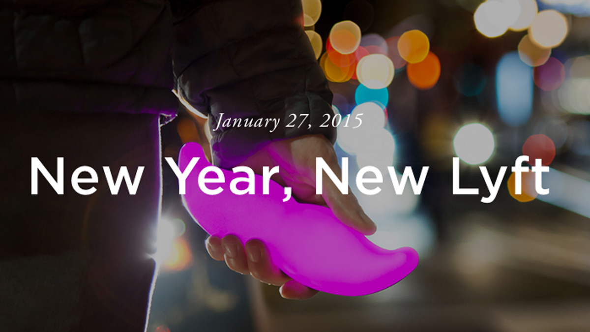  According to Lyft, the Glowstache pays tribute to the spirit and personality of the original ’stache while delivering a more sophisticated, illuminated in-car experience. (Image via http://blog.lyft.com/posts/new) 