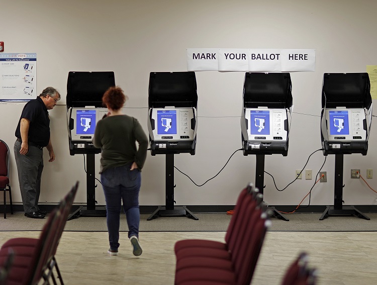 New Jersey wasn’t one of the 21 states whose electoral systems were targeted by Russian hackers in 2016, but it has weaknesses at both the state and county level. (AP Photo/David Goldman)
