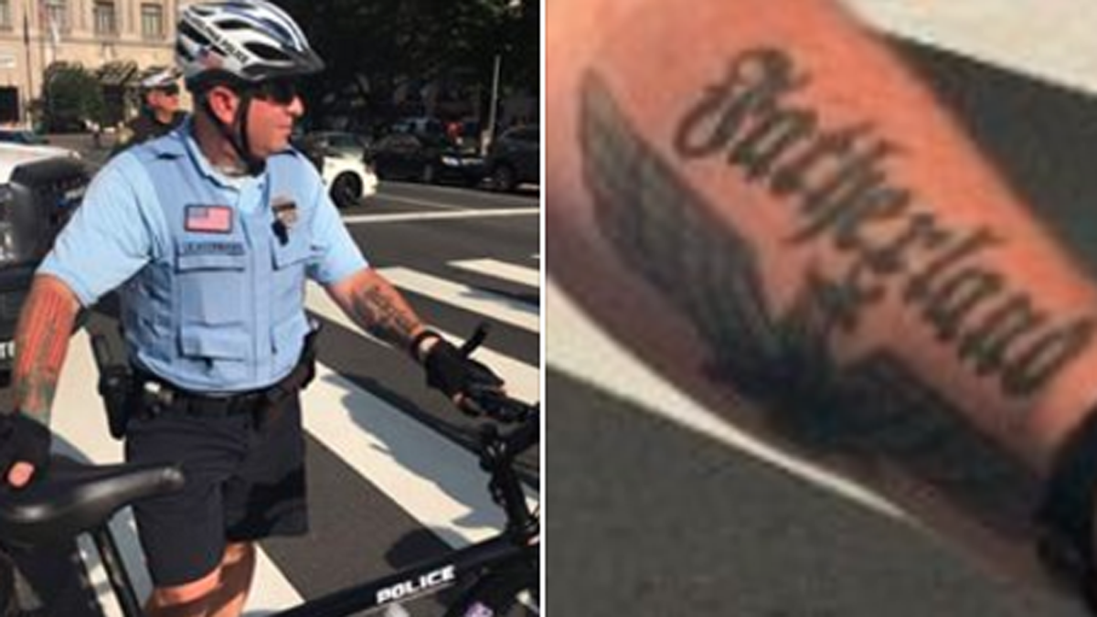 A screenshot of images posted on the Facebook page of Evan Parish Matthews along with text alerting the public that an official complaint was filed against Officer Lichtermann (Image via Evan Parish Matthews/https://www.facebook.com/evan.p.matthews/posts/10154380155147778)