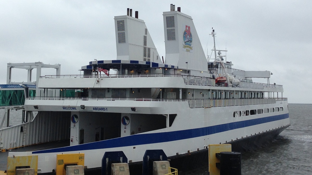  The M/V Delaware will be getting engine upgrades next year. (Mark Eichmann/WHYY) 