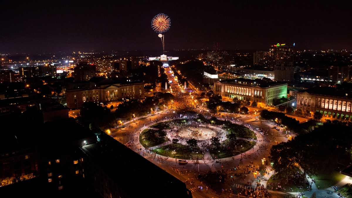July 4th Fireworks over the Philadelphia Museum of Art in 2017.  (Courtesy of the Wawa Welcome America Festival) 