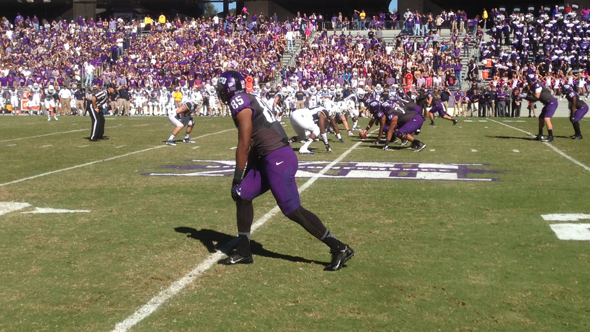 Some Texas Christian University Horned Frogs football players took part in a study testing if fish oil could help reduce the effects of head trauma. (Photo courtesy of JPS)