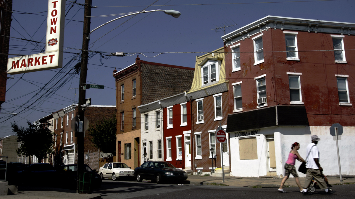 A street in the Fishtown neighborhood of Philadelphia is seen near Sugarhouse casino. In 2008