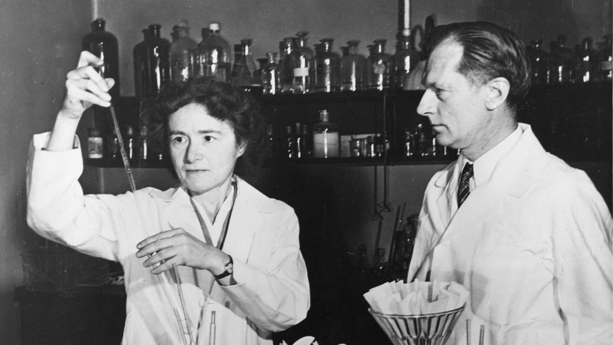 Biochemist Gerty Theresa Radnitz Cori (1896-1957) and her husband Carl Ferdinand Cori (1896-1984) were jointly awarded the Nobel Prize in medicine in 1947. (Smithsonian Institution)