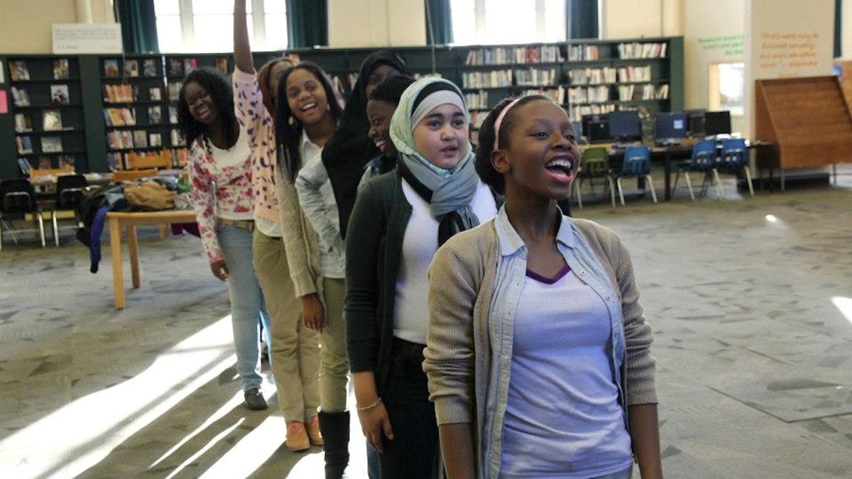  Girls on the Move performing at the end of the school year. (Courtesy of Moving Creations) 