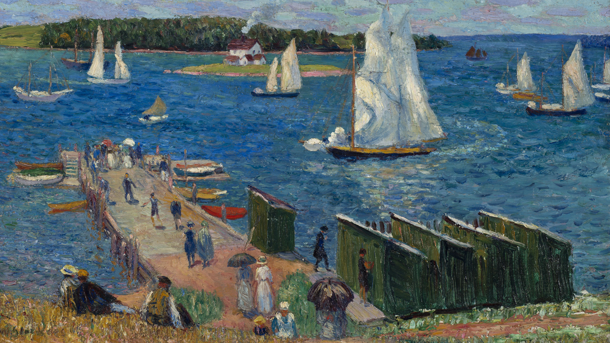 The first major retrospective in over 50 years of William Glackens – Philly native, PAFA graduate, and lifelong friend of Dr. Albert Barnes – is opening at the Barnes Foundation. Pictured: Mahone Bay, 1910, by William James Glackens (courtesy of the Barnes Foundation) 