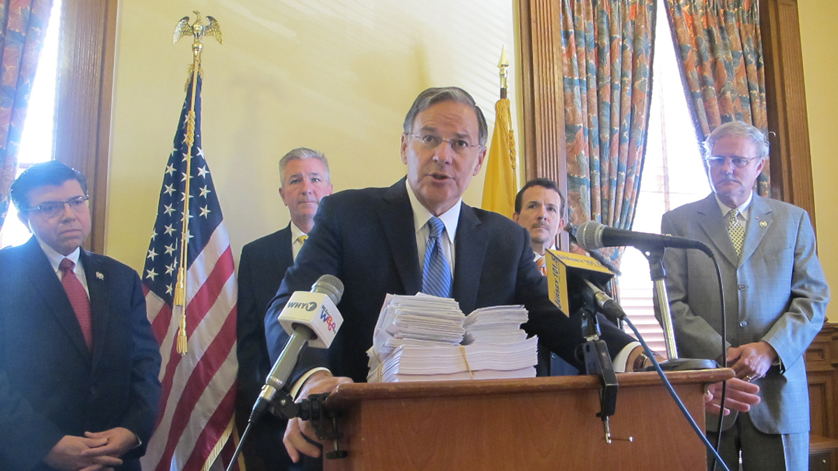  New Jersey Assembly Republican Leader Jon Bramnick says majority Democrats in the Legislature have no plan to ease the highest state tax burden in the country. (Phil Gregory/WHYY) 