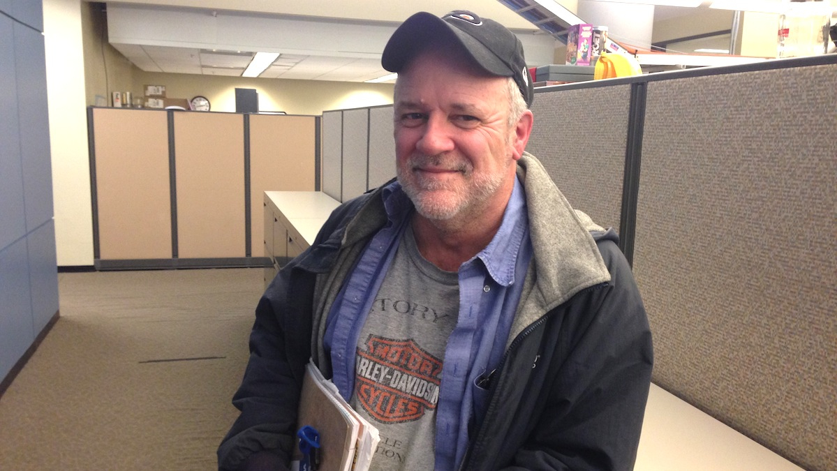  Bruce Graham at WHYY studios. (Jeanette Woods/WHYY) 