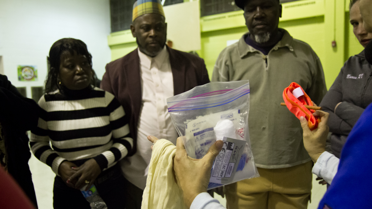 Fighting Chance hopes to provide communities with kits that will assist in helping victims staunch bleeding in the event of traumas. (Kimberly Paynter/WHYY)