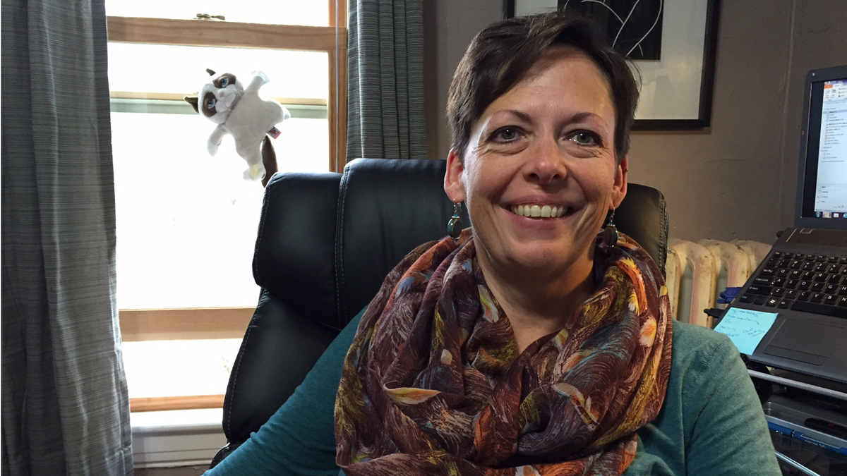 Terri Hamrick is the president and CEO of Survivors Inc. domestic violence shelter in Gettysburg, Pennsylvania. (Mary Wilson/WHYY) 