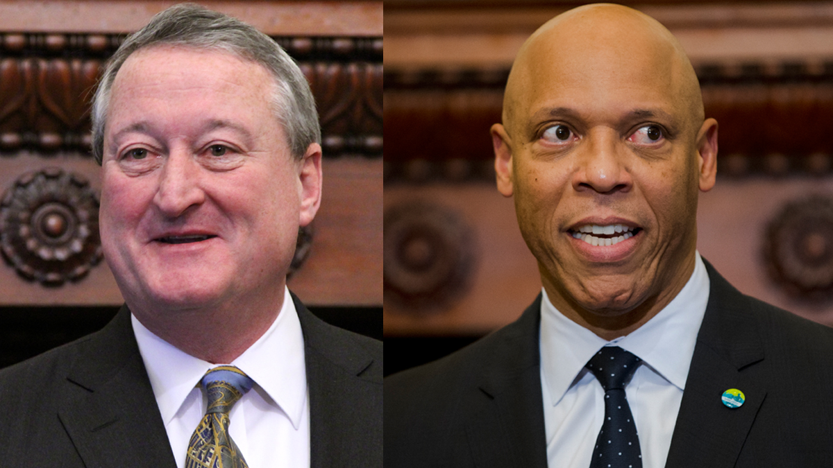  Philadelphia Mayor Jim Kenney (left) and Philadelphia school district Superintendent William Hite (NewsWorks Photo, file and Matt Rourke/AP Photo) 