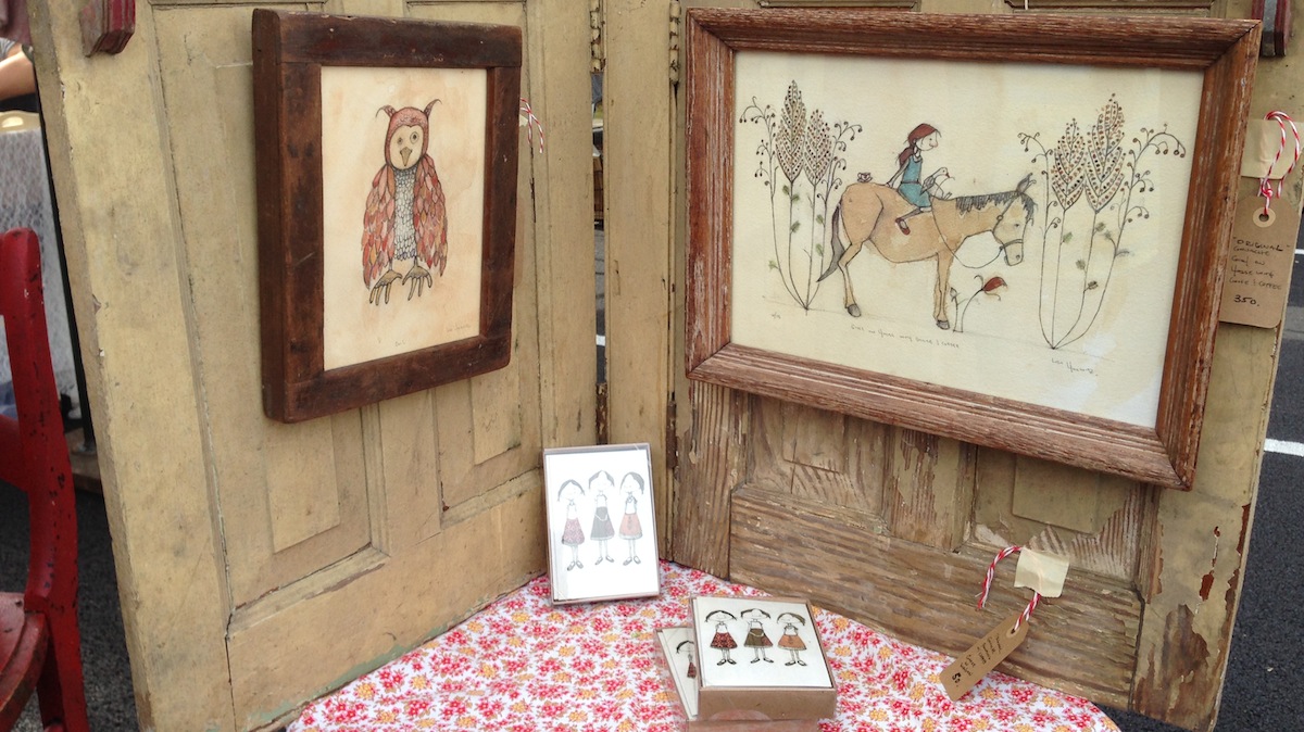  Lisa Hurwitz's paper dolls and original artwork will be available at Clover Market in Chestnut Hill this weekend. (Jen Bradley/for NewsWorks) 