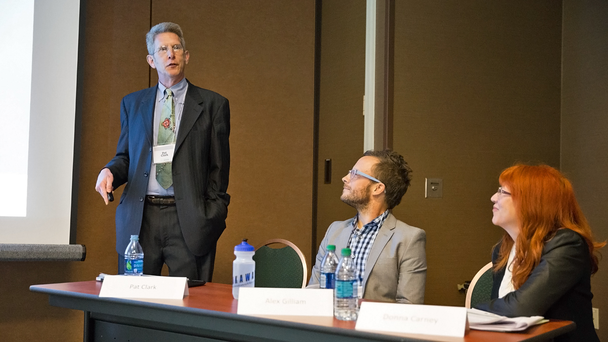From left to right: Panelists Pat Clark of Jackson/Clark Partners