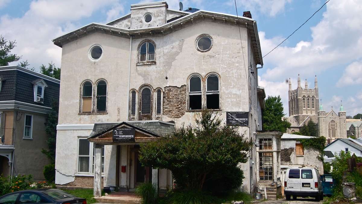 What the Hohenadel House in East Falls looked like during renovations this summer; things will have changed by Saturday's party. (Emily Brooks/for NewsWorks)