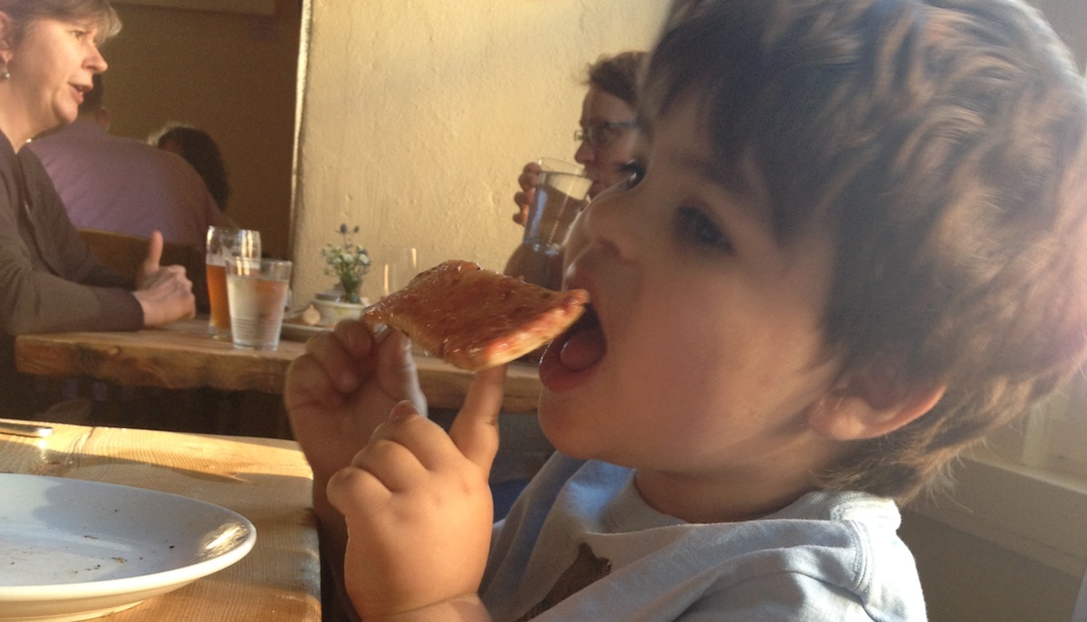  Parenting blogger Dena Driscoll's son at Earth, Bread , Brewery. (Courtesy of Dena Driscoll) 