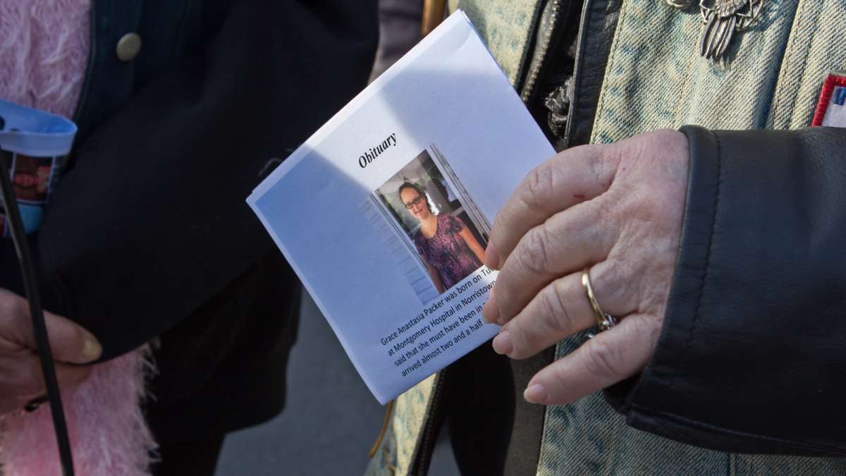 A memorial service for Grace Packer was held at New Life Presbyterian Church in Glenside, Pa. (Kimberly Paynter/WHYY)