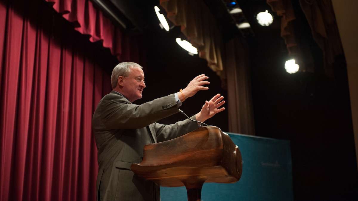  According to the first independent poll of the mayoral-primary campaign, Jim Kenney has a substantial lead over the rest of the field. (Tracie Van Auken/for NewsWorks) 