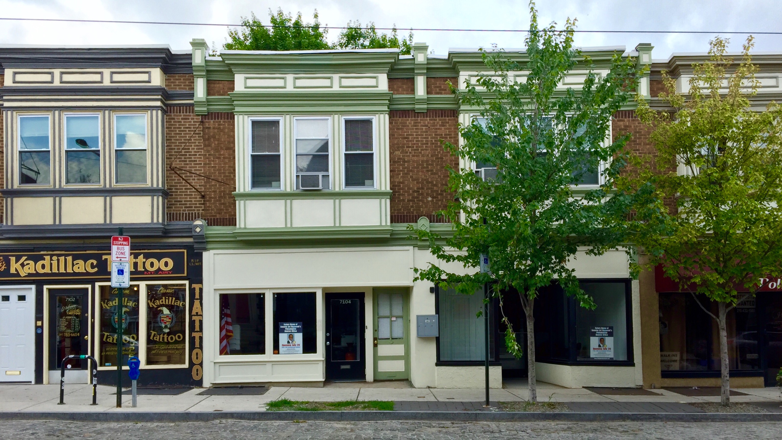  Located at 7104-7106 Germantown Ave., state Sen. Art Haywood's new district office will open on July 22. (Jana Shea/for NewsWorks) 
