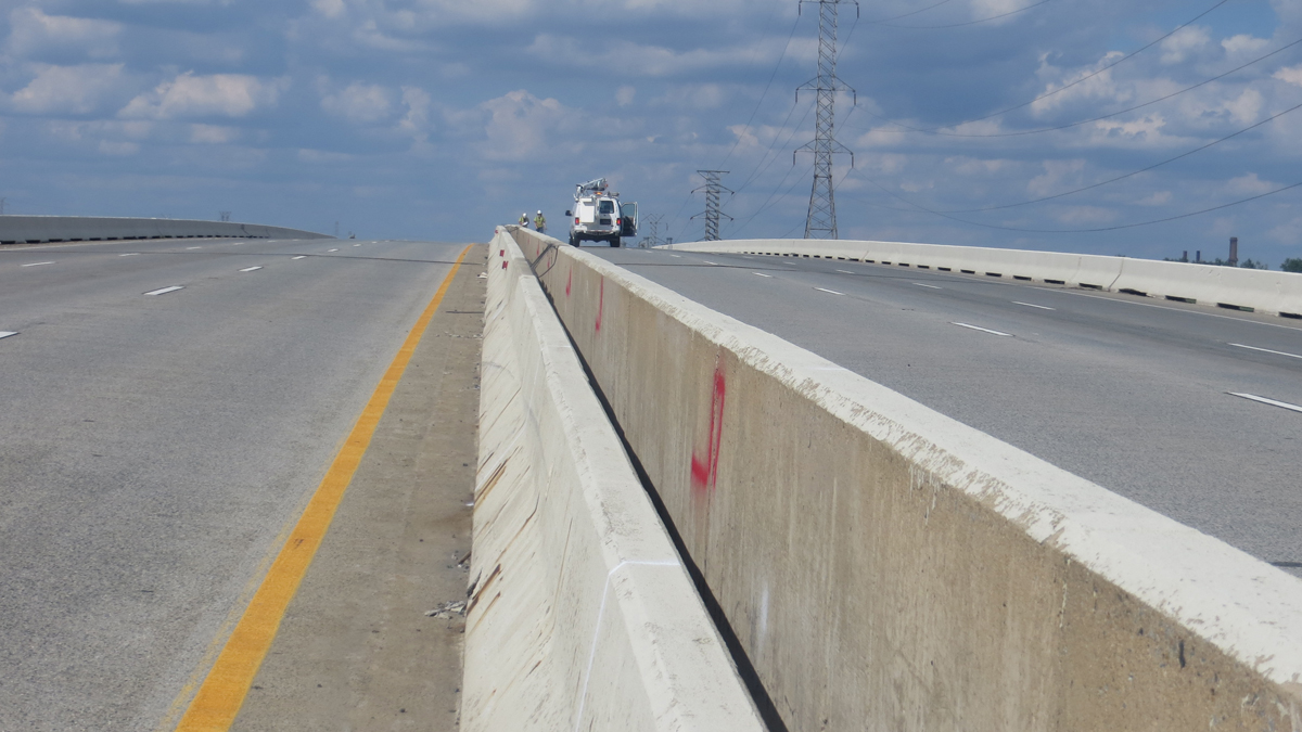  Titlted span on I-495 in Delaware. (John Mussoni/WHYY) 