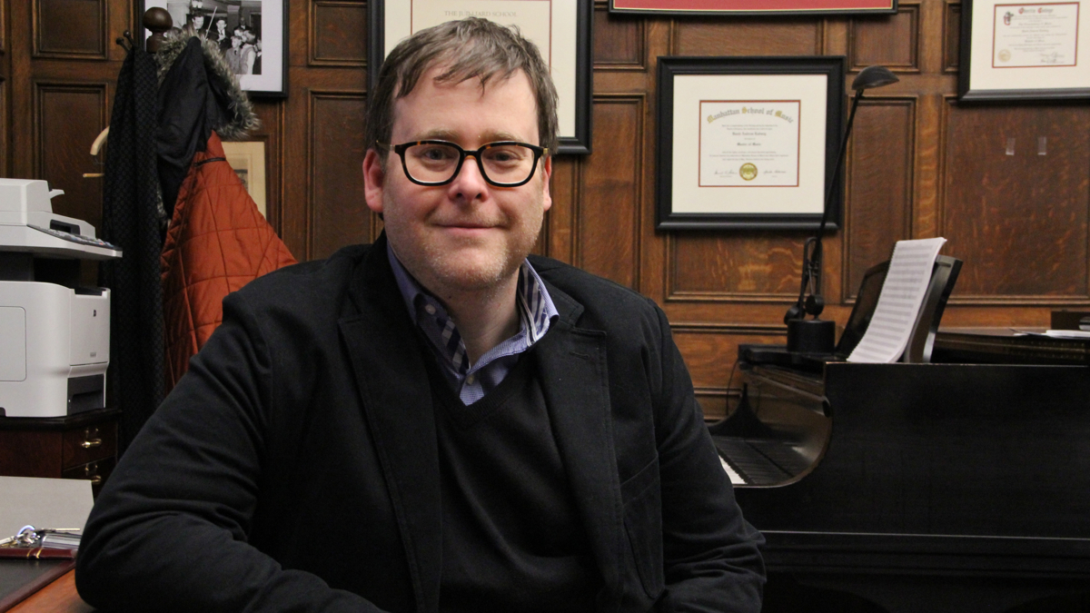  Curtis Institute Professor David Ludwig talks about the score he wrote for a new film adaptation of William Shakespeare's 'Cymbeline.' (Emma Lee/WHYY) 