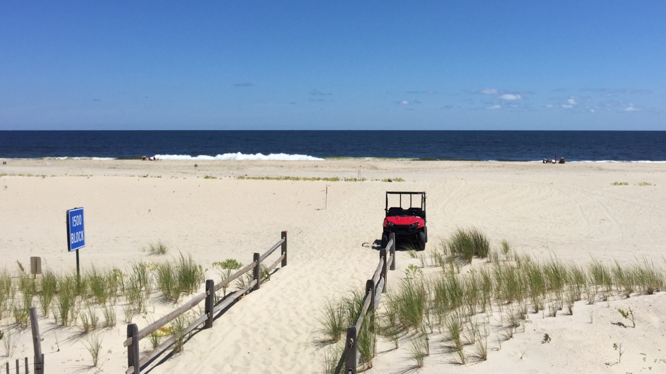  A beach in the southern end of Sea Bright on Aug. 10, 2015. (Photo: Justin Auciello/for NewsWorks) 