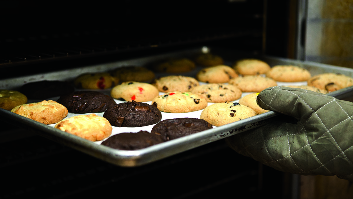  A tray of Insomnia Cookies, now available on Main Street Manayunk. (Photo courtesy of Insomnia Cookies) 