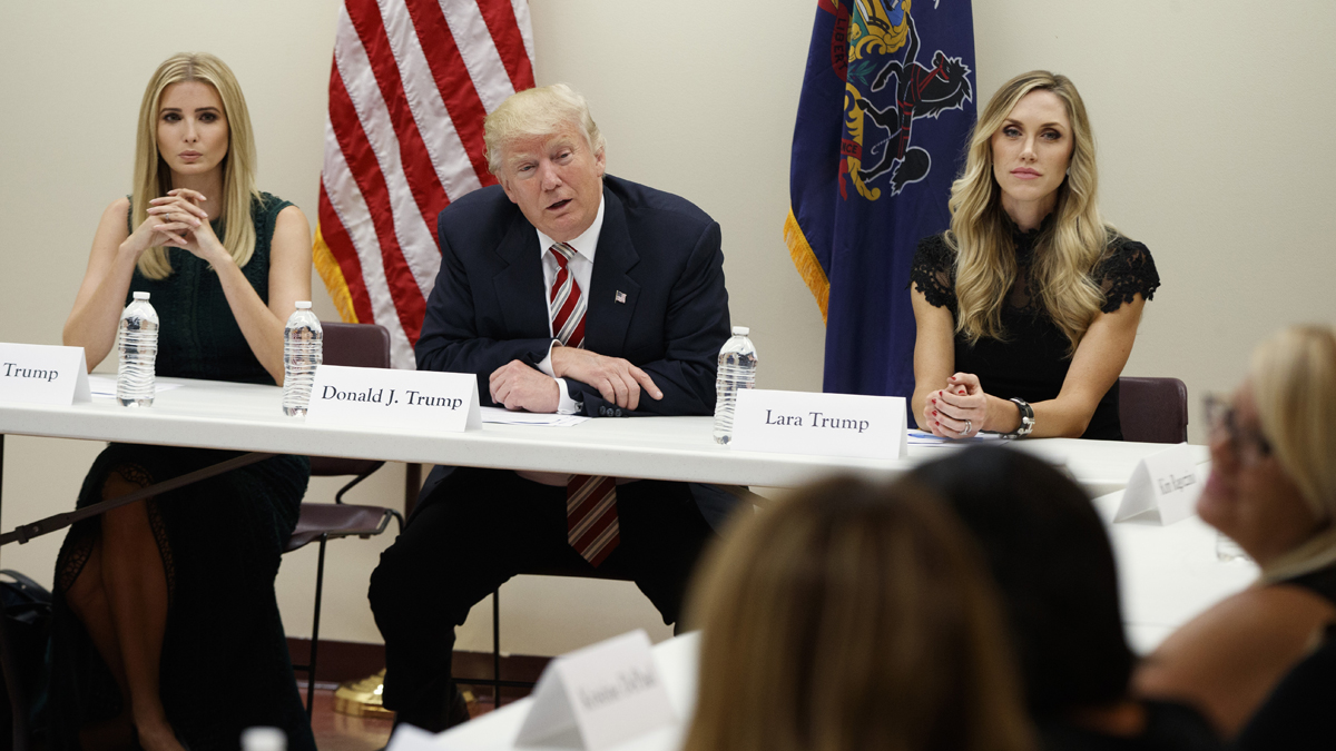 From left; Ivanka Trump