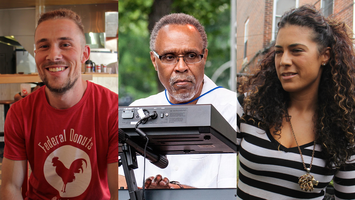Recipients of the Kimmel Center's Jazz Residency are (from left) saxaphonist Max Swan