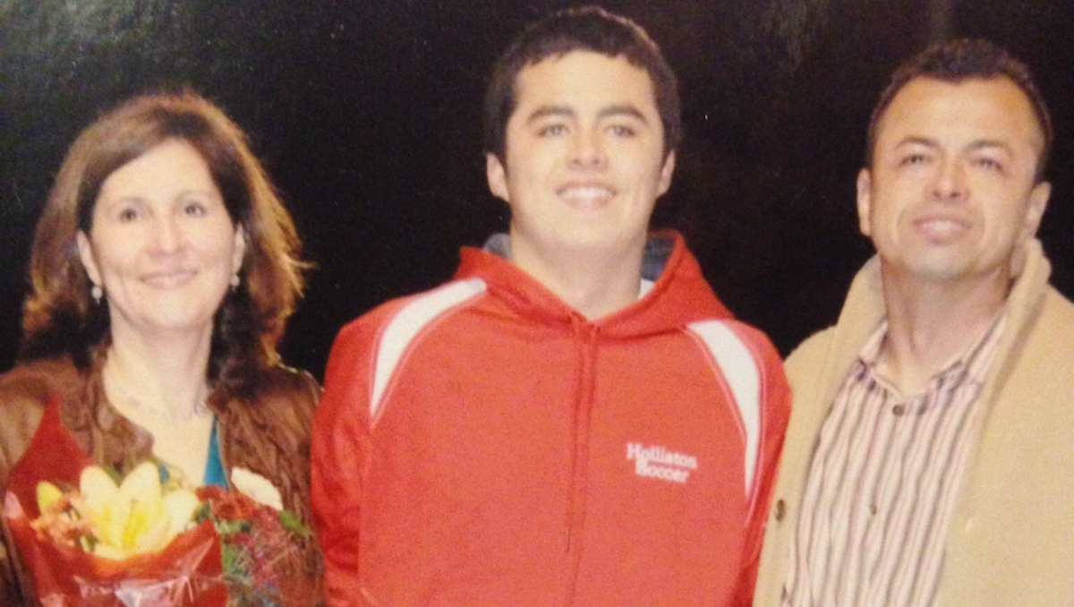 Joe with his parents