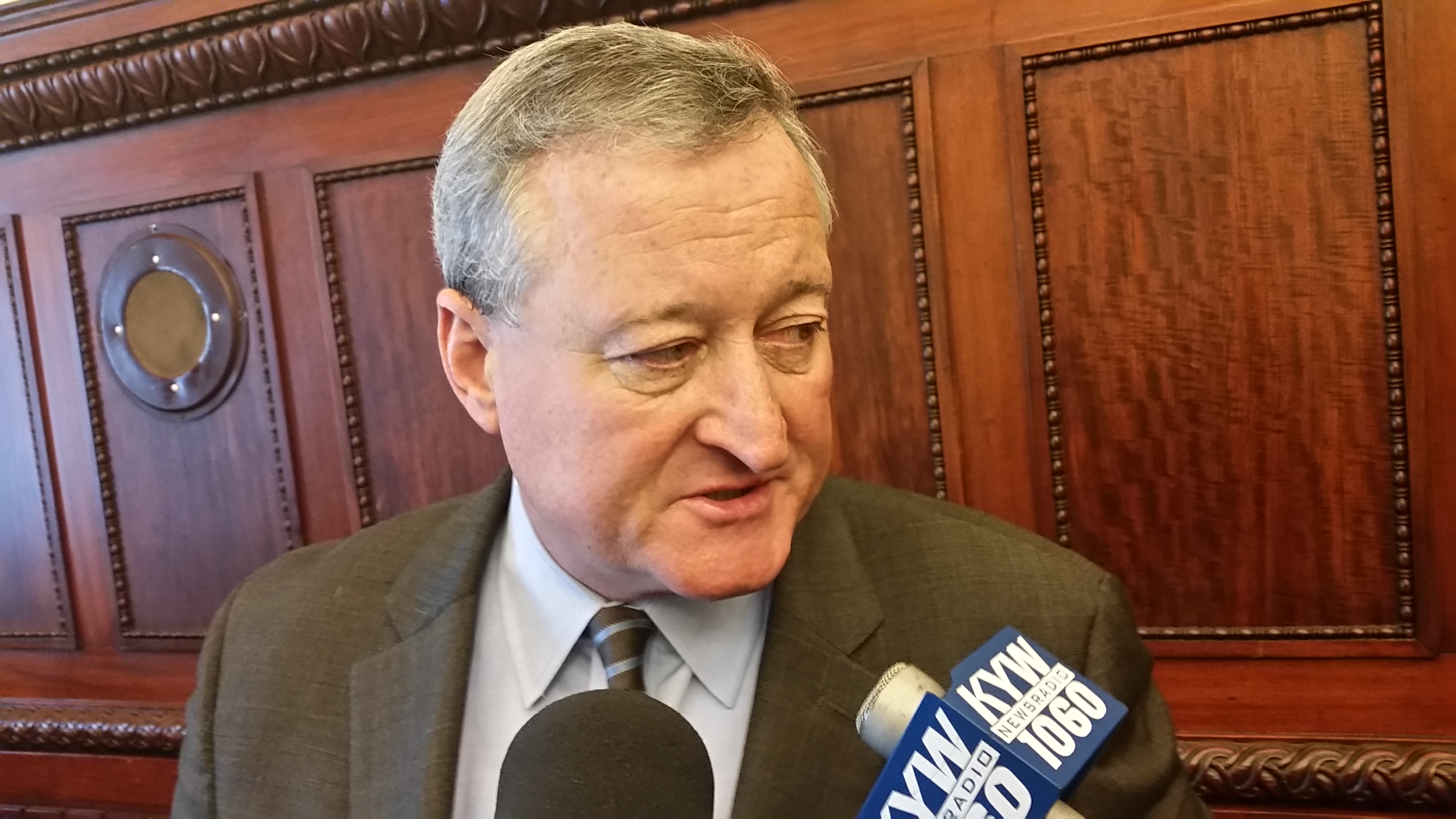  Jim Kenney, Philadelphia's likely next mayor, has been hearing from job seekers hoping for work with the city. (Tom MacDonald/WHYY) 