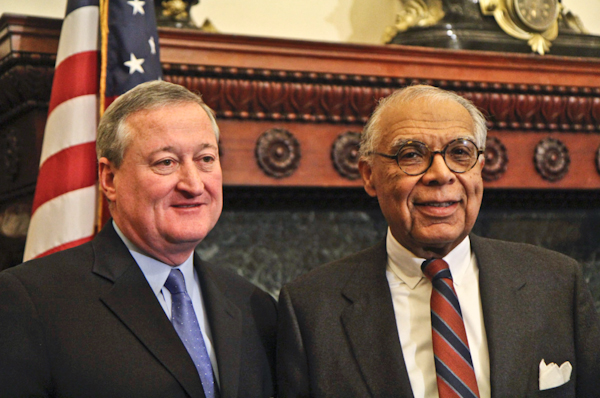 Mayor Jim Kenney and Philadelphia's first ever Chief Diversity and Inclusion Officer Nolan Atkinson