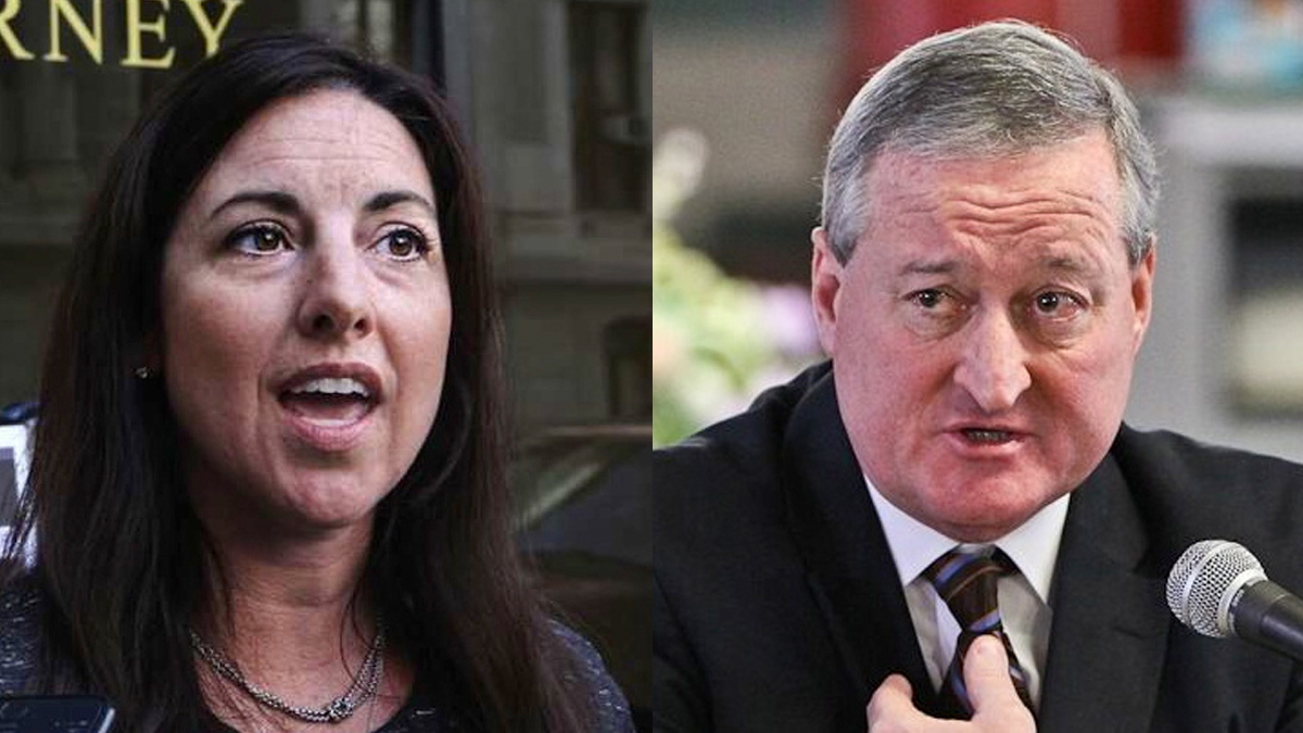  Republican candidate Melissa Murray Bailey, Democrat Jim Kenney, and three independent candidates debate the future of Philadelphia. (NewsWorks file photos)  