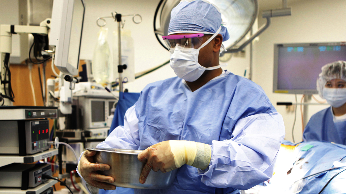  A surgeon carries a harvested kidney. (AP File Photo) 
