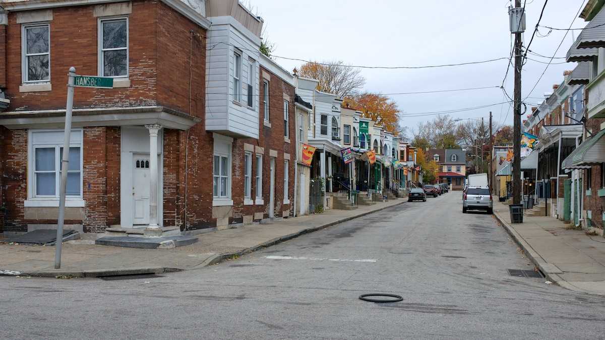  Wayne Ellington Sr. crashed a car on this block of Marion Street after being shot in the head. (Bas Slabbers/for NewsWorks)  