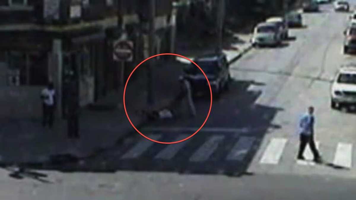  A view of the attack taken via police camera. (Courtesy of Philadelphia Police) 