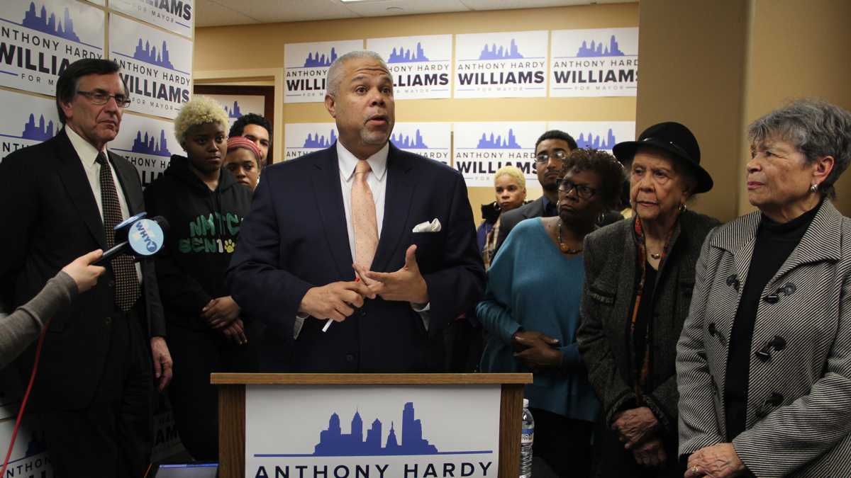  Tony Williams, shown here talking about education funding, sat down with PlanPhilly for a development chat last week. (Emma Lee/WHYY) 